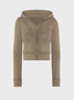 Jersey Plain Coat With Pants Two-Piece Set