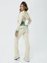 Jersey Text Letters Top With Pants Two-Piece Set