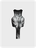 Edgy Gray Body print Top Tank Top & Cami