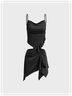 Punk Black Split Two-Piece Set