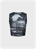 Y2k Gray Body print Mesh Top Tank Top & Cami