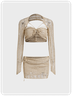 Y2k Camel Two-Piece Set