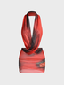【Final Sale】Y2k Red Mesh Cross neck Dress Mini Dress