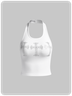 Street White Cross Top Tank Top & Cami