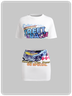 Y2k Blue Remake T-shirt Two-Piece Set