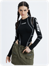 Street Black Patchwork Bodysuit
