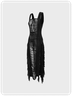 Tassel Details Side Slit Sleeveless Maxi Sweater Dress