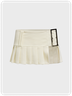 Plain Pleated Short Skirt