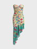 Strapless Floral Sleeveless Maxi Dress