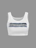 Jersey Crew Neck Text Letters Tank Top