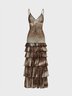 Spaghetti Leopard Sleeveless Maxi Dress