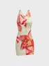 Spaghetti Floral Sleeveless Mini Dress