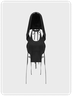 Punk Black Hooded Double Layer Backless Top Tank Top & Cami