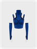 Street Blue Color Block Cut Out Top Women Top