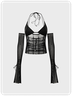 【Final Sale】Street Black Mesh Lace-Up Design Top Women Top