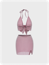 Y2K Pink Mesh Two-Piece Set