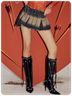 Y2K Blue Asymmetrical Design Bottom Skirt