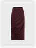 Street Purple Wrinkle Aymmetrical Desig Bottom Skirt