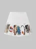 Y2K White Pleated Cartoon Back To School Bottom Skirt