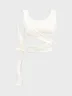 Y2K White One Shoulder Cut Out Top Women Top