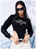 Street Black Letter Bodysuit