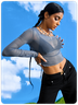 Y2K Gray Mesh One Shoulder Top Women Top