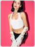 Y2k White Ripped Arm slevees Lace up Party Top Women Top