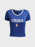 【Final Sale】Kisses Color block Top T-Shirt