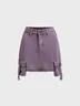 【Final Sale】Pockets Plain Short Cargo Skirt