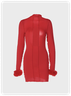 Crew Neck Plain Long Sleeve Short Dress