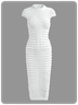 【Final Sale】Half Turtleneck Plain Short Sleeve Maxi Dress